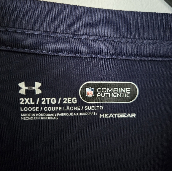 NFL Seattle Seahawks Navy Authentic Combine Long Sleeve Shirt.SIze 2XL - Picture 5 of 11